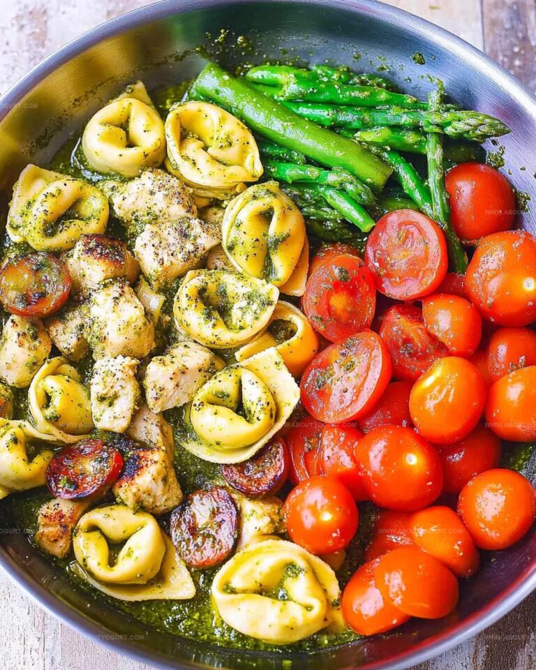 Pesto Chicken Tortellini and Veggies Recipe