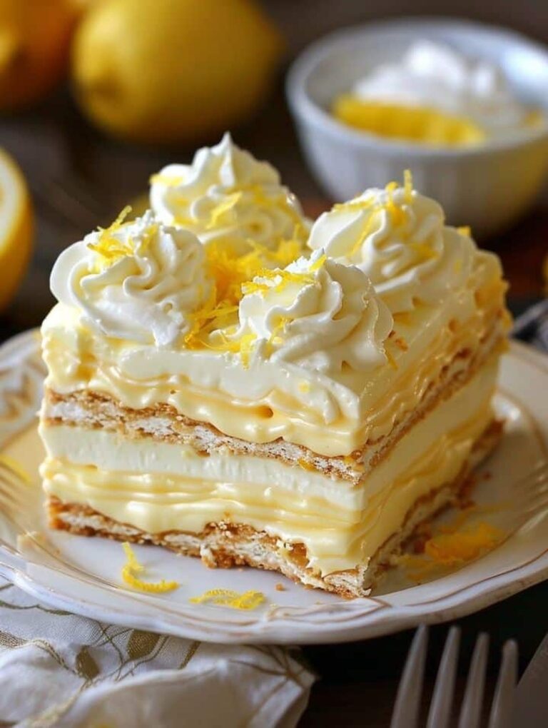 No-Bake Lemon Eclair Cake Recipe