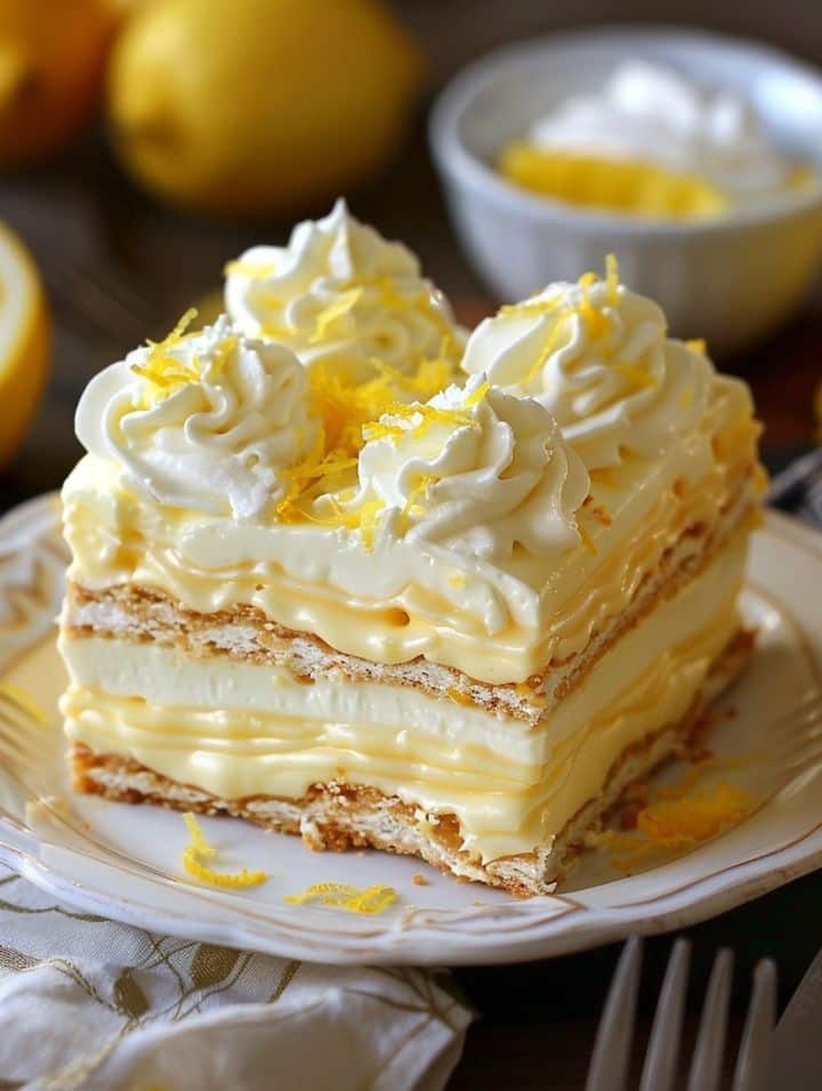 No-Bake Lemon Eclair Cake Recipe