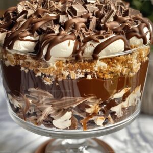 Baileys Chocolate Cheesecake Trifle With Chocolate Drizzle Recipe