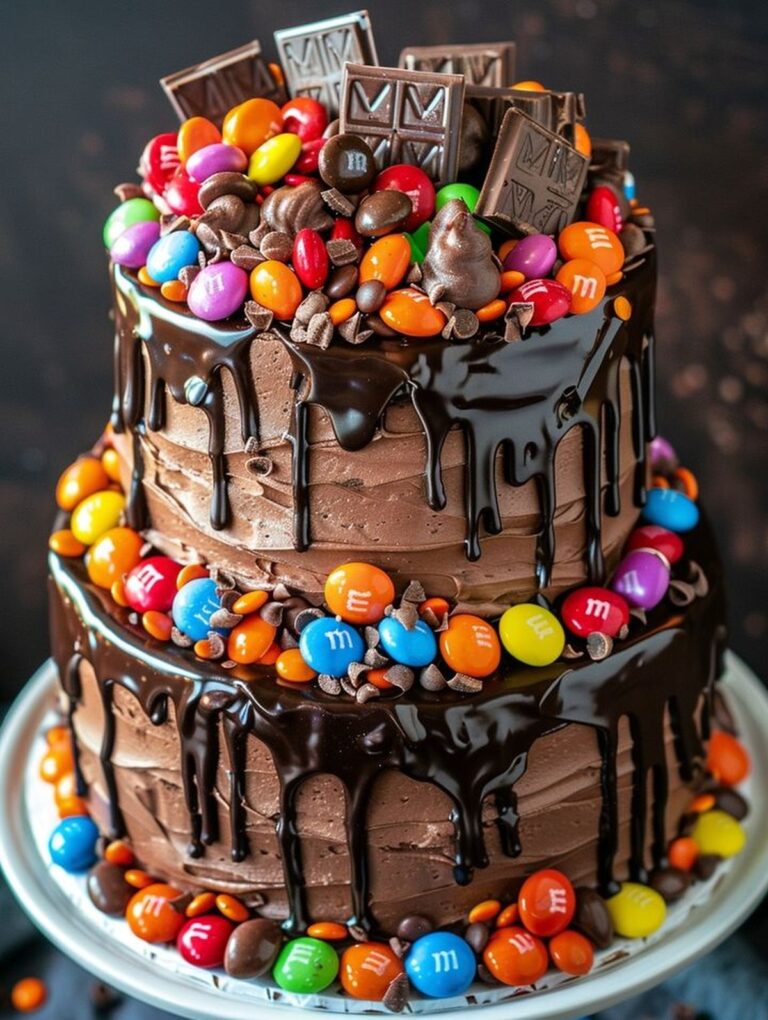 Chocolate M&M Celebration Cake Recipe