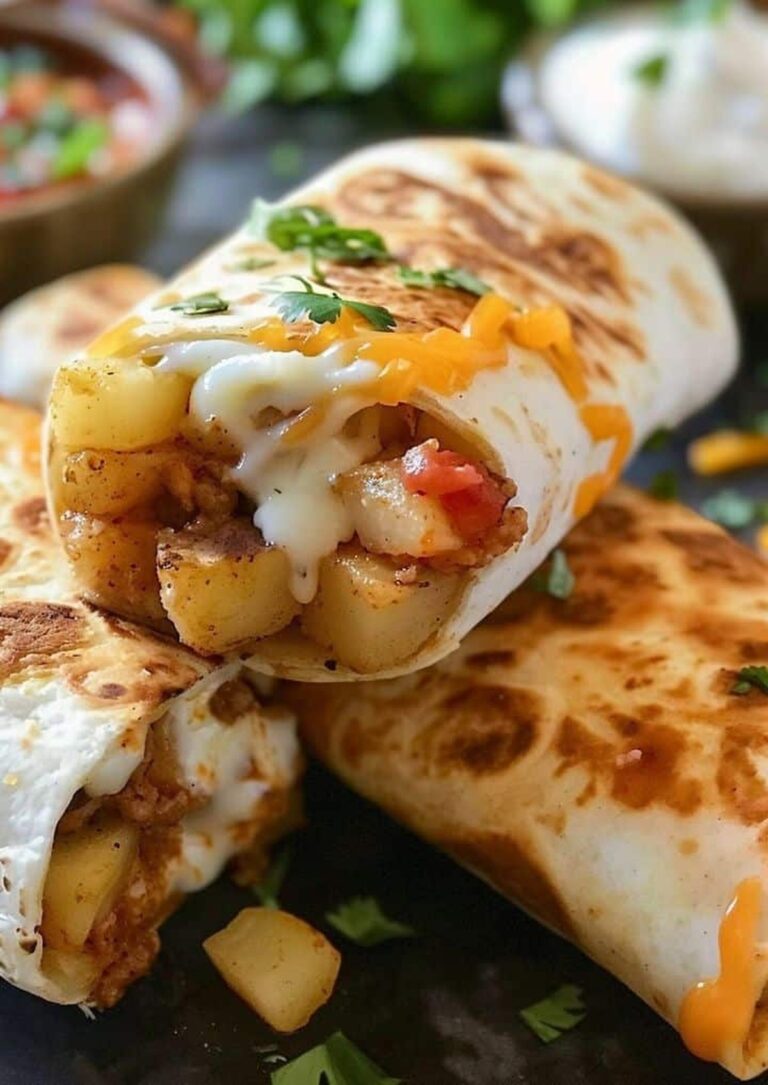 Cheesy Potato Burritos Recipe