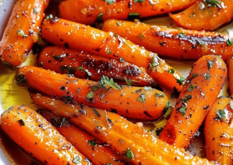 Honey Garlic Butter Roasted Carrots Recipe