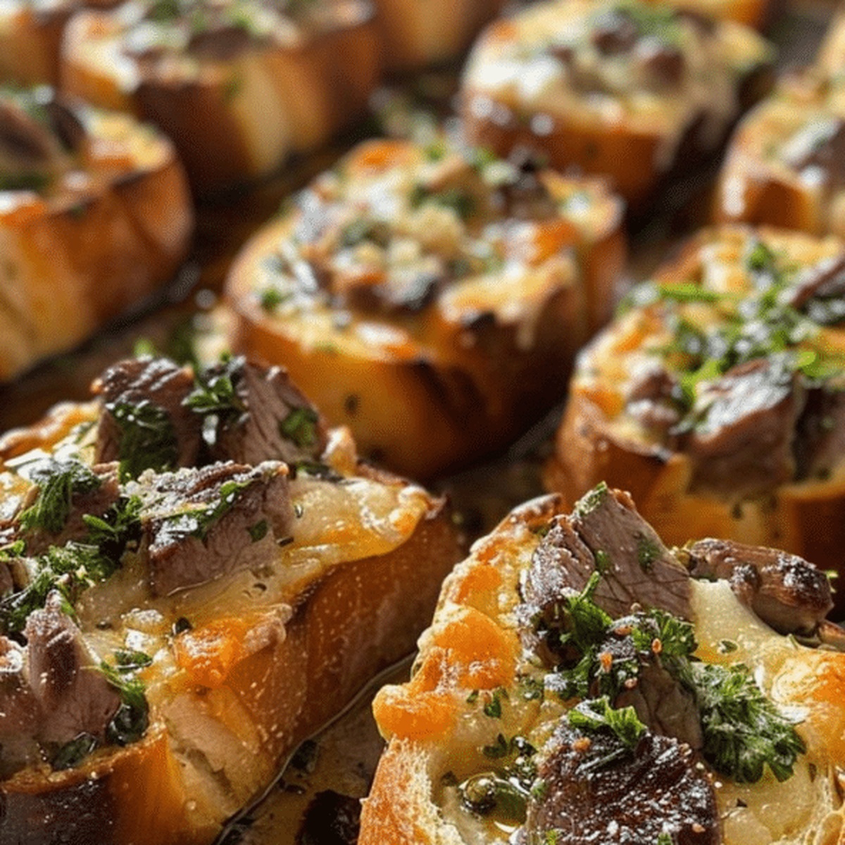 Garlic Bread Steak Bites Recipe