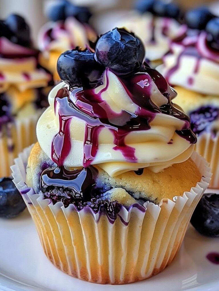 White Chocolate Blueberry Cheesecake Cupcakes Recipe