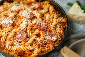 Cheesy Pepperoni Pasta Bake Recipe