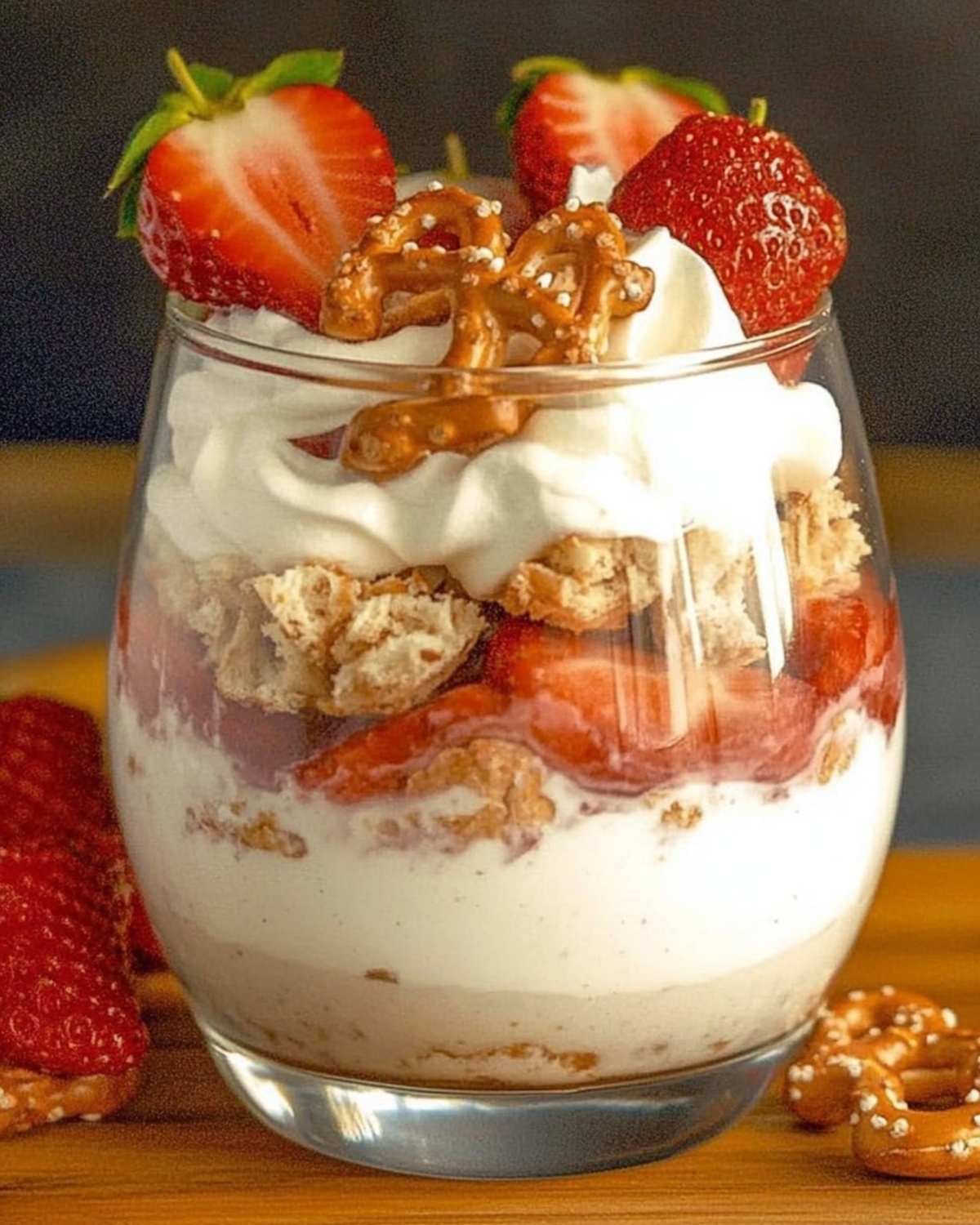 Strawberry Pretzel Salad Parfaits Recipe