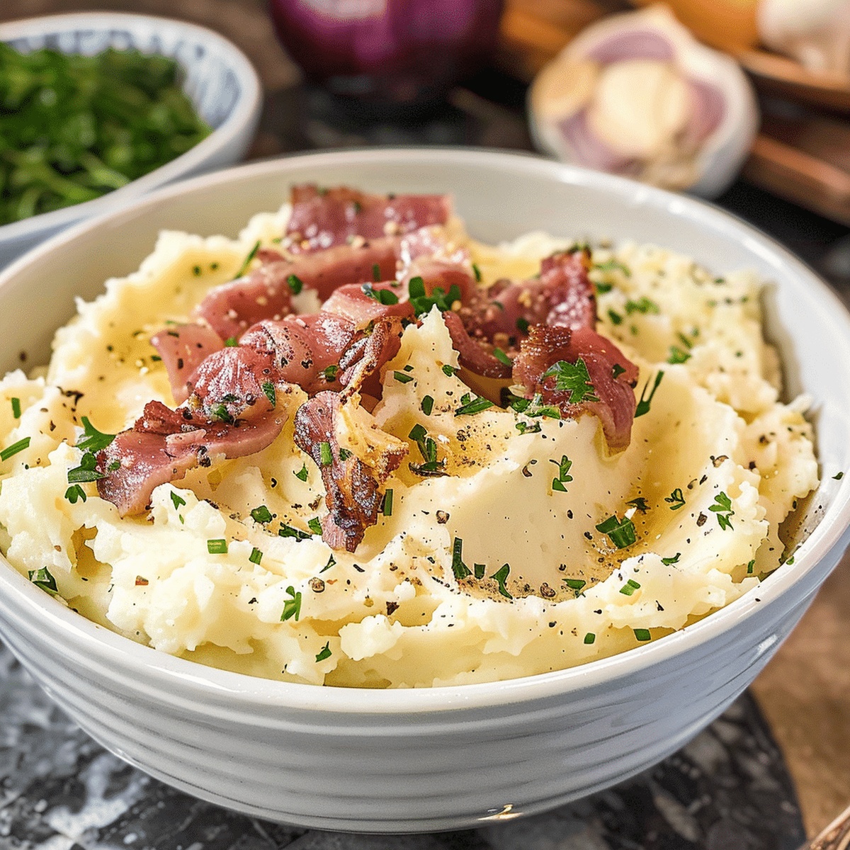 Steakhouse Style Garlic Mashed Potatoes Recipe