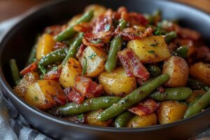 Country Ranch Green Beans and Potatoes with Bacon Recipe