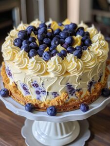 Lemon Blueberry Cheesecake Cake Recipe