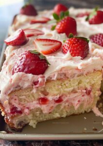 Strawberry-Infused Sheet Cake With Cream Cheese Frosting Recipe