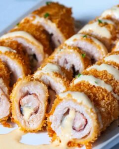 Chicken Cordon Bleu with Cheese Sauce Recipe