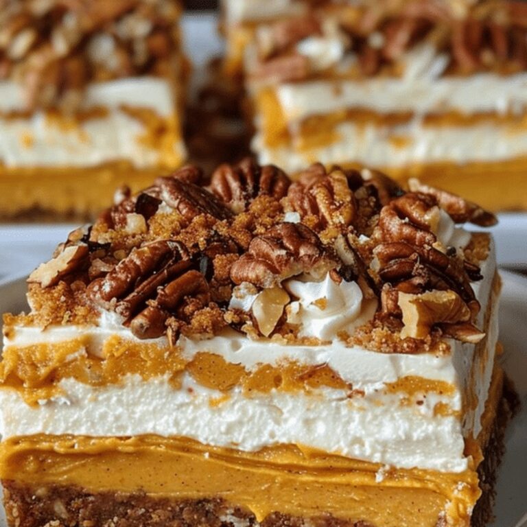 Layered Pumpkin Cheesecake Bars Recipe