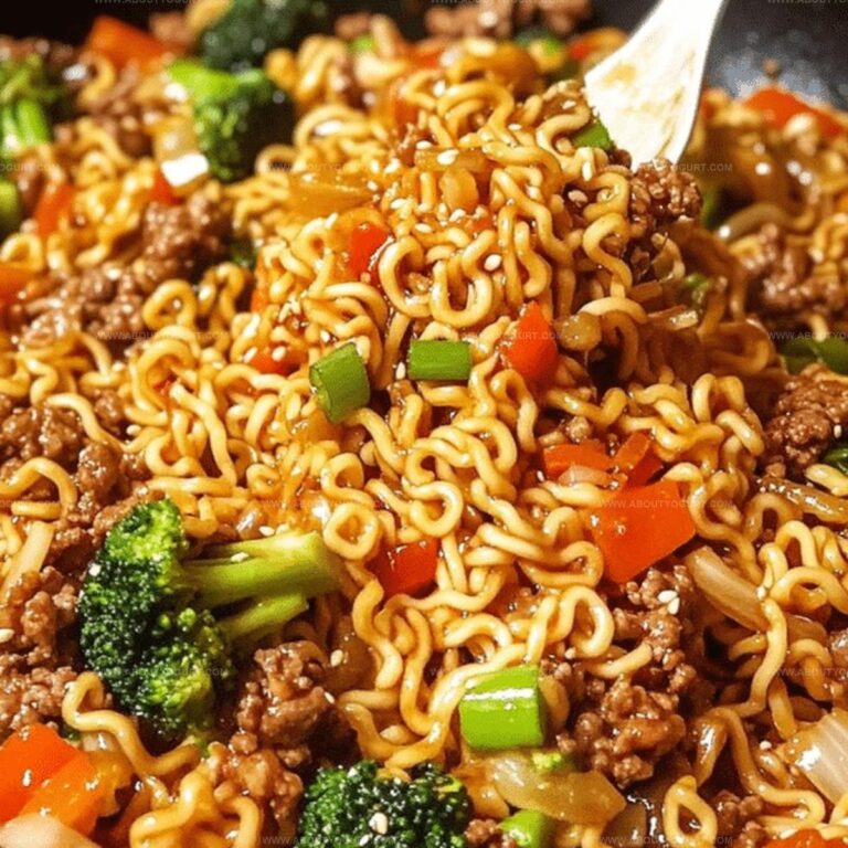 Ground Beef Ramen Skillet Recipe