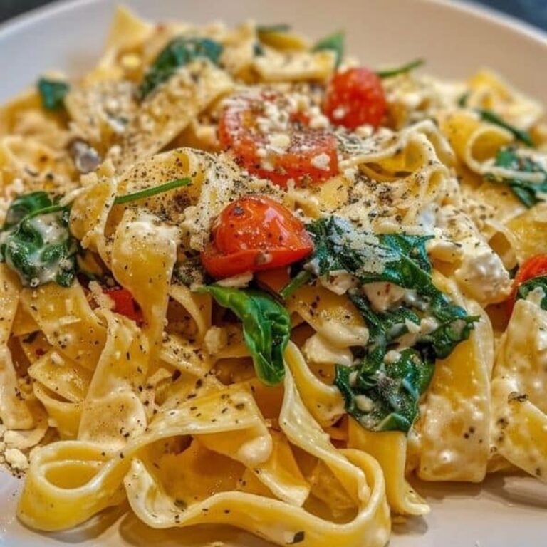 Tomato Basil Ricotta Pasta with Spinach Recipe