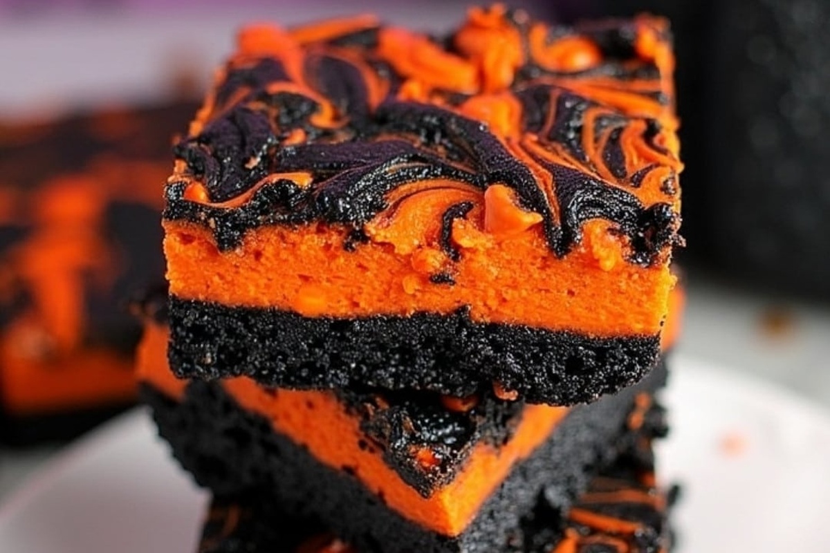 Halloween Swirl Brownies Recipe