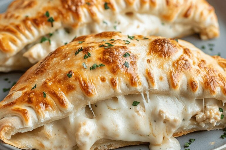 Chicken Alfredo Air Fryer Calzones Recipe
