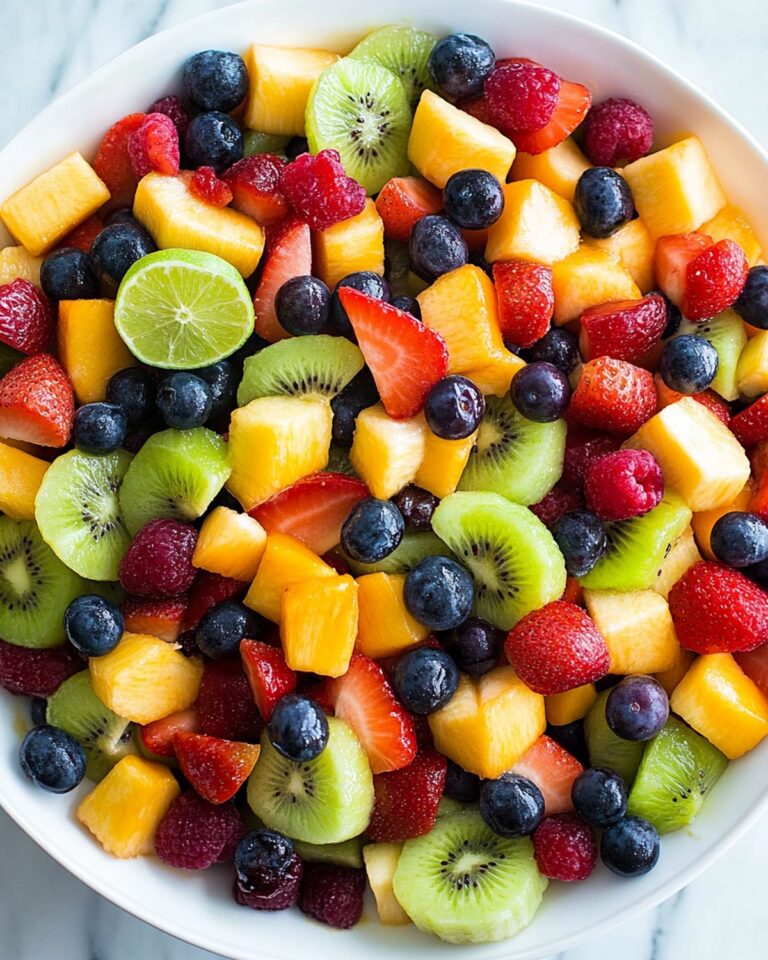 Honey Lime Rainbow Fruit Salad Recipe