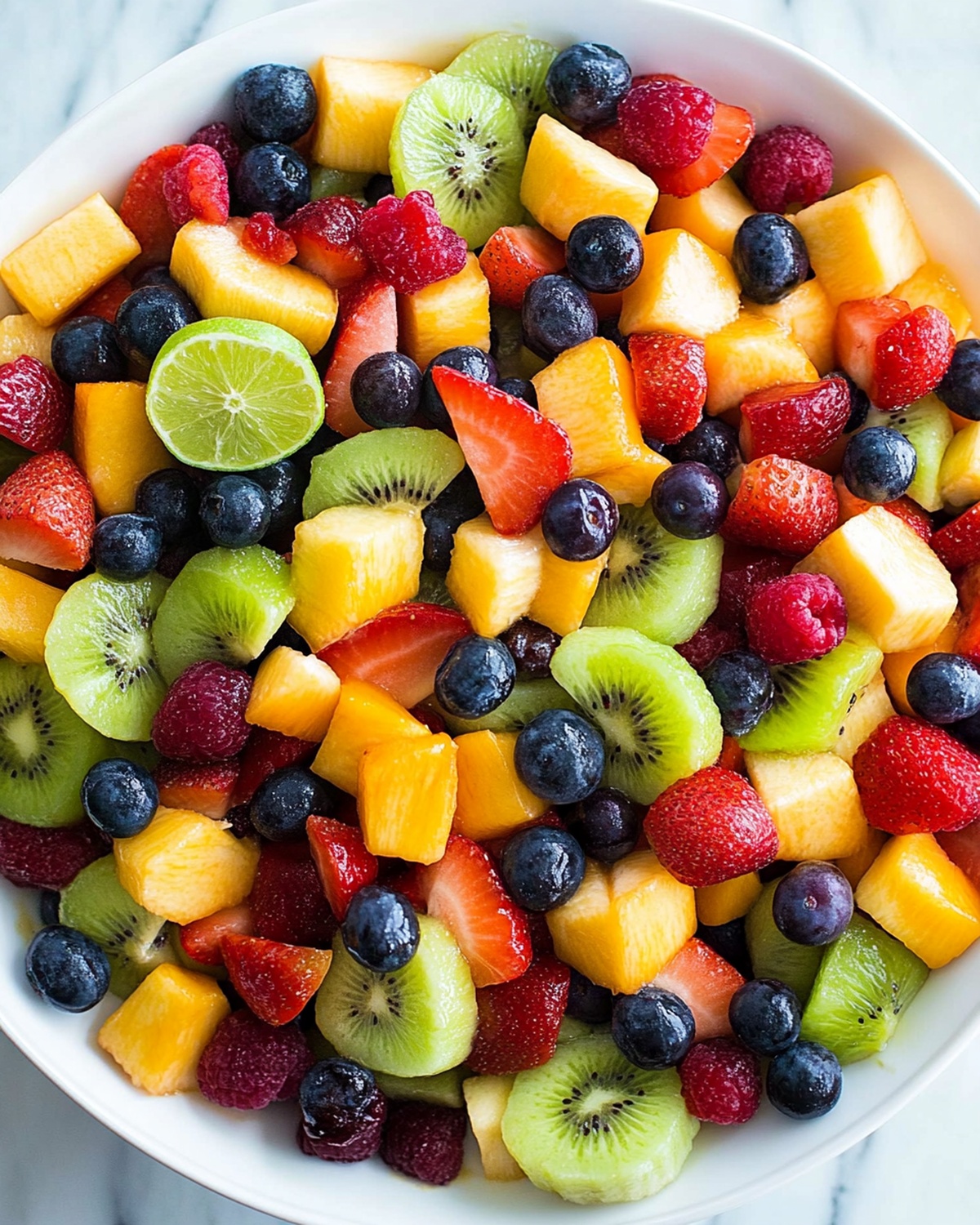 Honey Lime Rainbow Fruit Salad Recipe