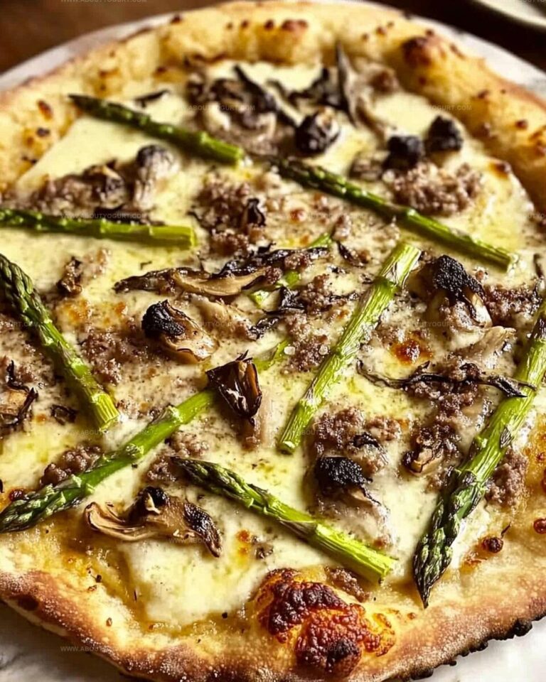 Morel and Asparagus Crispy Pizza Recipe