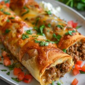 Beef and Cheese Chimichangas Recipe