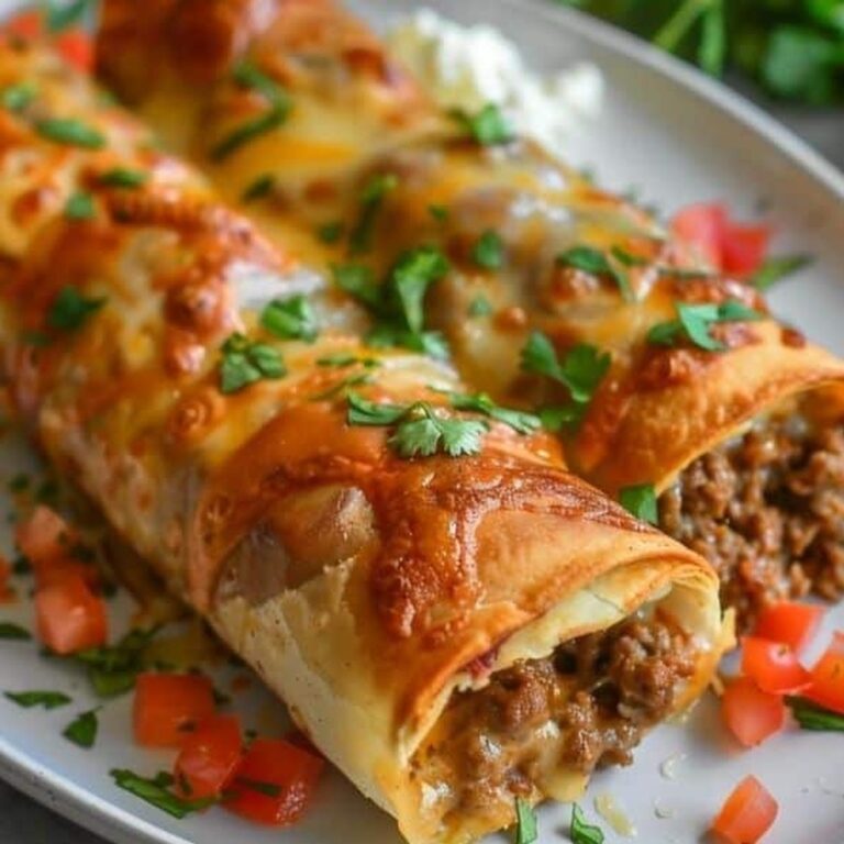 Beef and Cheese Chimichangas Recipe