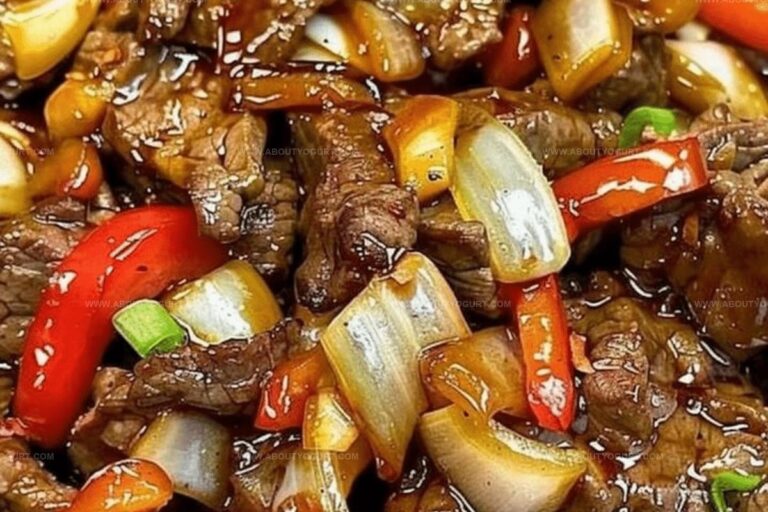 Sizzling Sizzling Chinese Pepper Steak with Onions Recipe