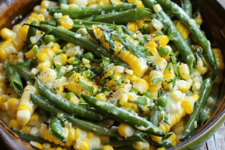 Summer Corn & Green Beans with Herb Butter Recipe
