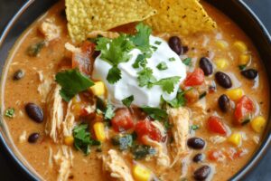 Crockpot Cream Cheese Chicken Chili Recipe