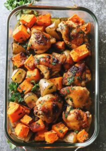 Roasted Chicken and Sweet Potatoes Recipe