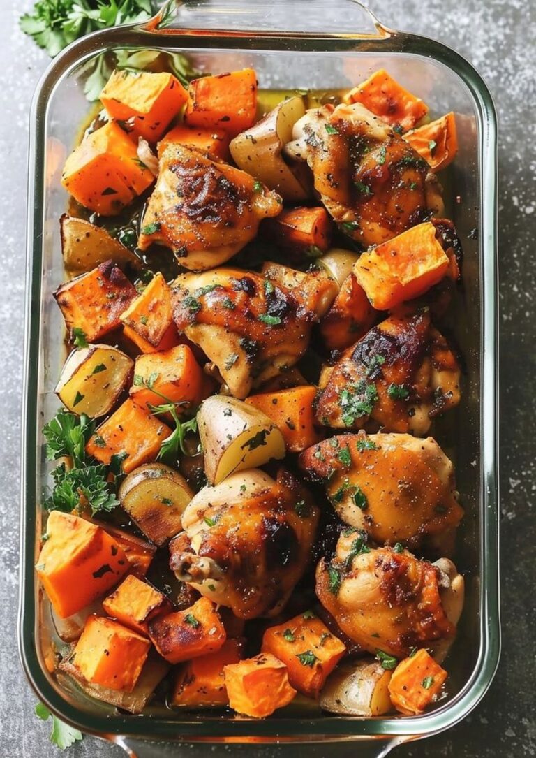 Roasted Chicken and Sweet Potatoes Recipe