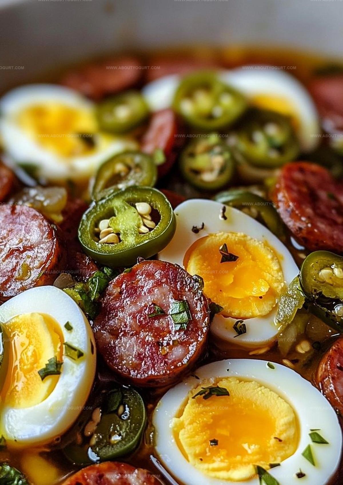 Pickled Sausage, Eggs, and Jalapenos Recipe