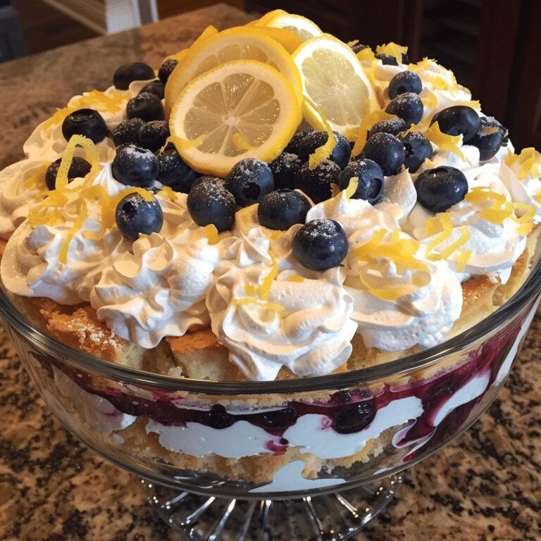 Lemon Blueberry Punch Bowl Cake Recipe