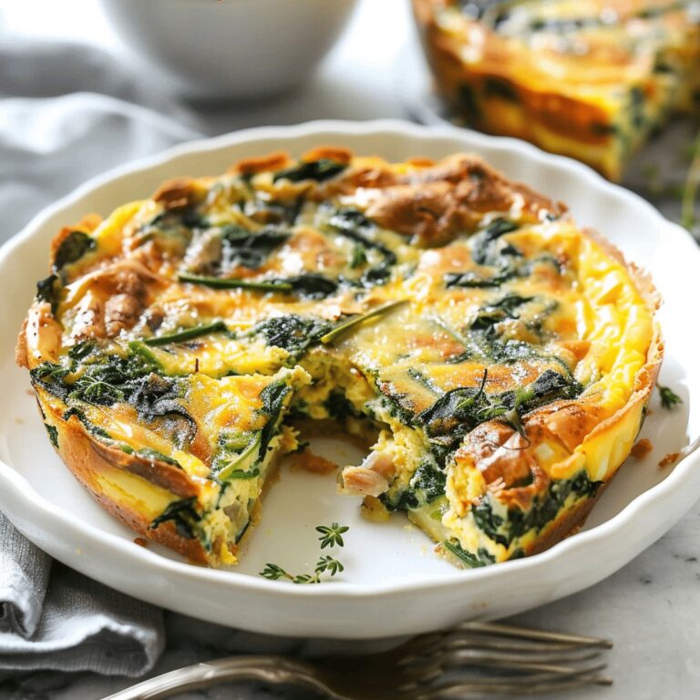 Easy Crustless Spinach Quiche Recipe