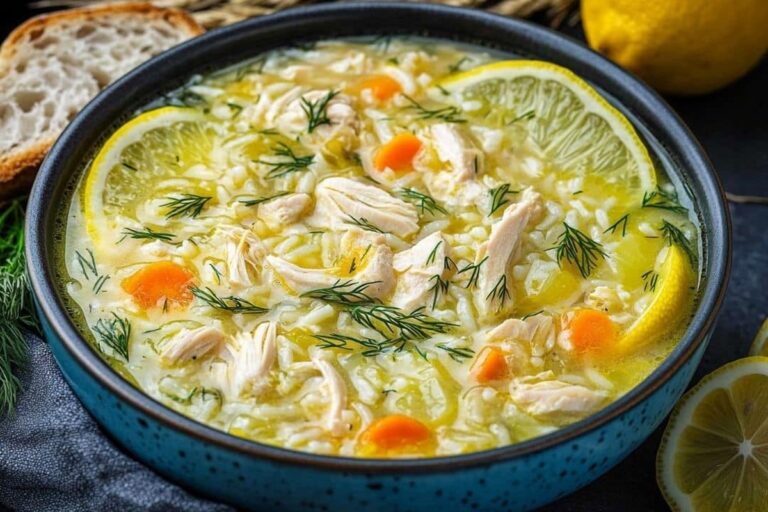 Avgolemono Greek Lemon Chicken Soup Recipe