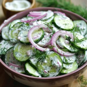 Creamy Cucumber Salad Recipe
