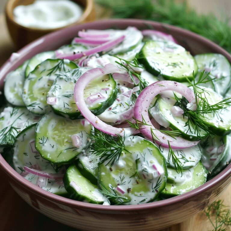 Creamy Cucumber Salad Recipe