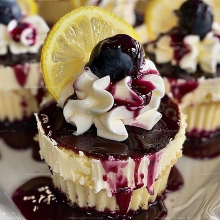Lemon Blueberry Mini Cheesecakes Recipe
