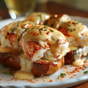 Bay Lobster Eggs Benedict with Cajun Hollandaise Recipe