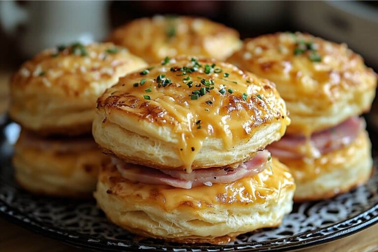 Ham And Cheese Butter Swim Biscuits Recipe