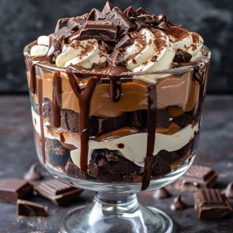 Salted Dark Chocolate Brownies Trifle Recipe