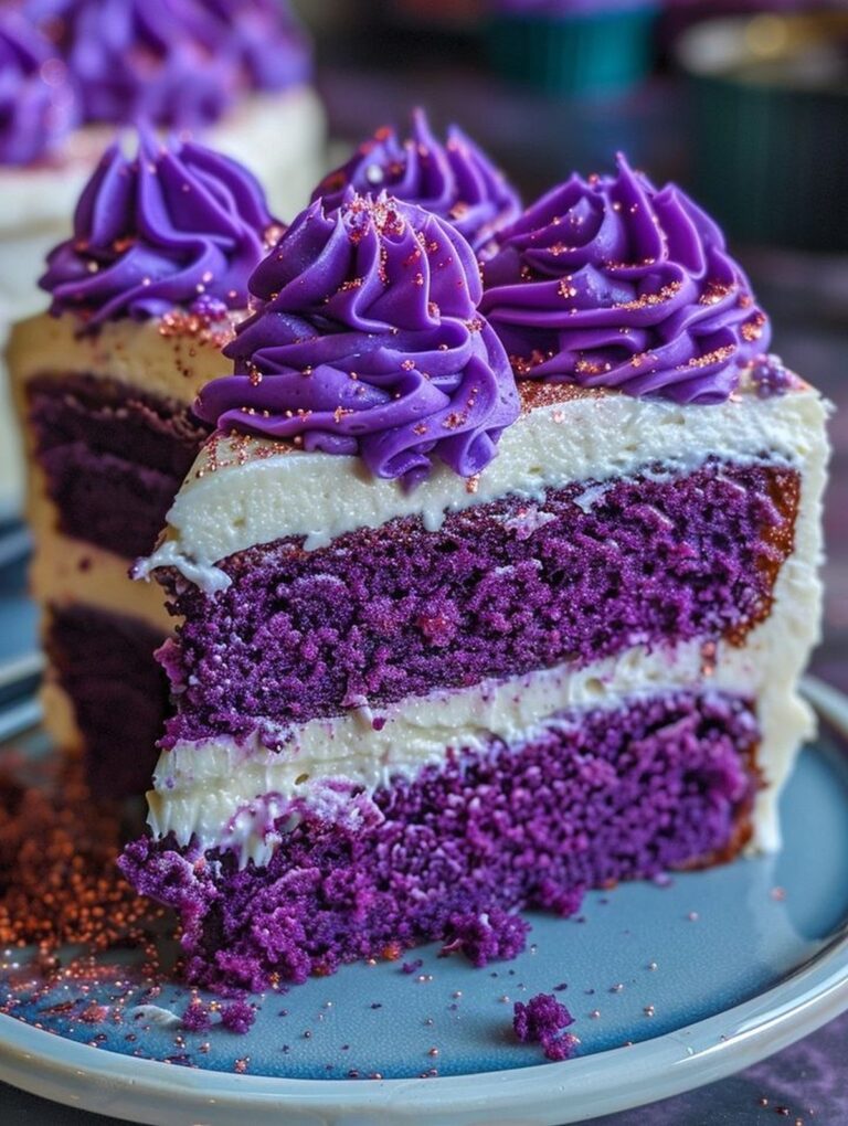 Purple Velvet Cake with Cream Cheese Frosting Recipe