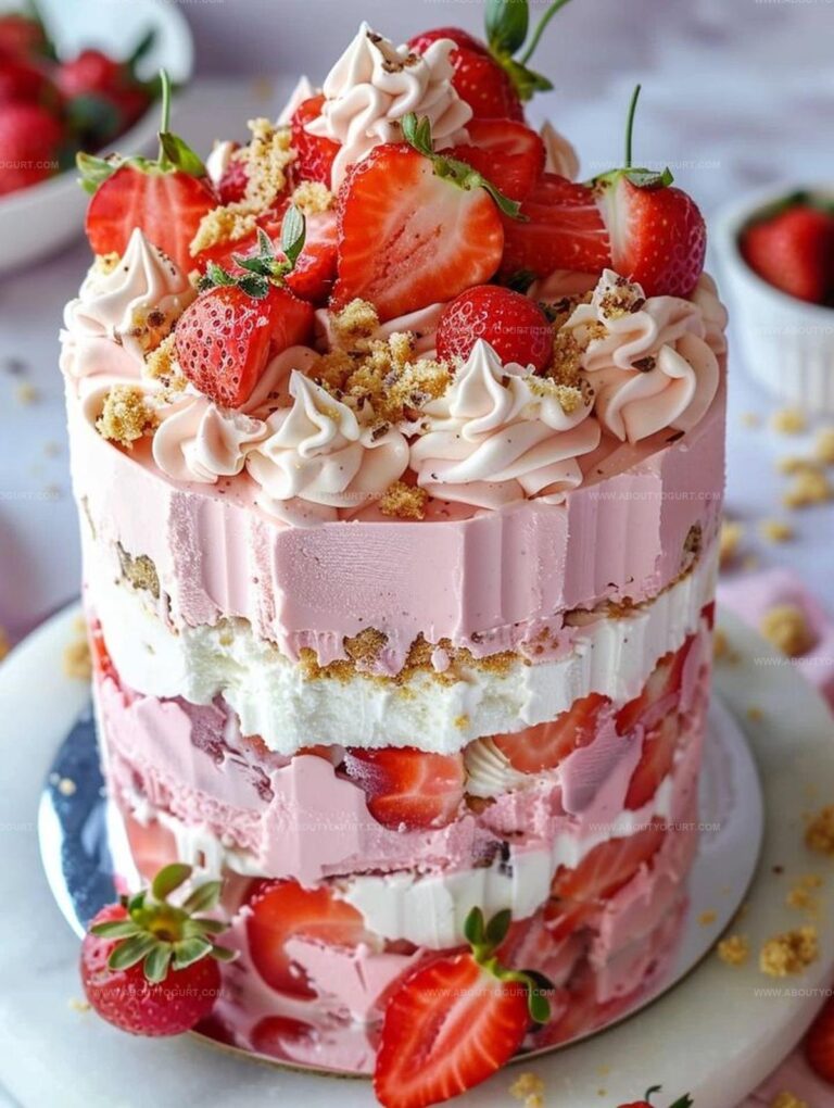 Strawberry Shortcake Ice Cream Cake Recipe