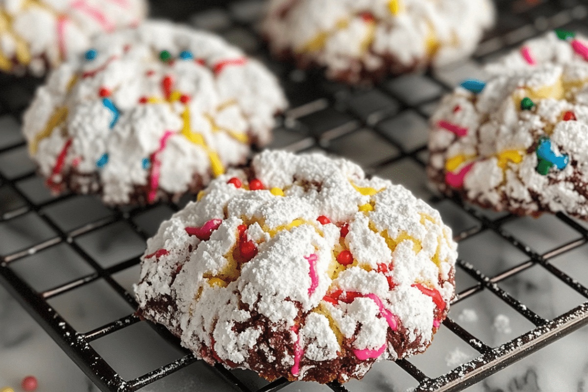 Cake Mix Crinkle Cookies Recipe
