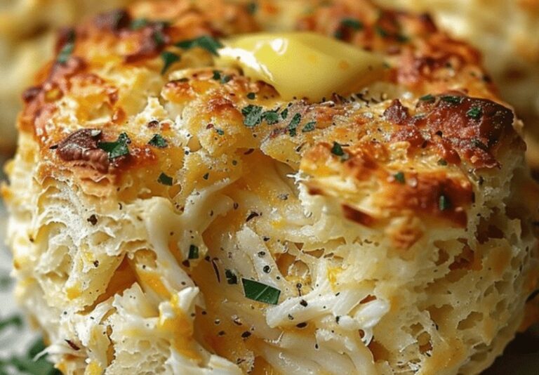 Crab Stuffed Cheddar Bay Biscuits with Lemon Butter Recipe