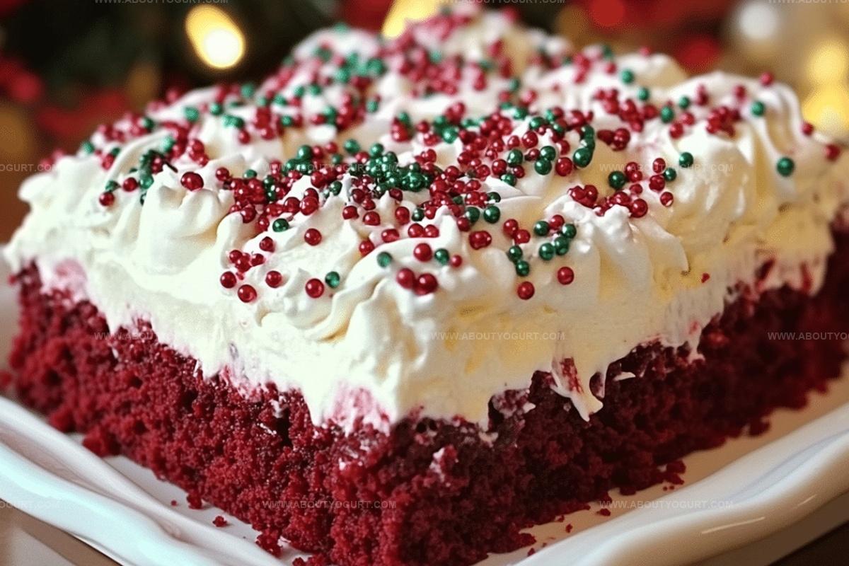 Christmas Red Velvet Poke Cake Recipe