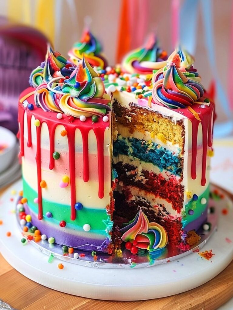Rainbow Explosion Cake Recipe
