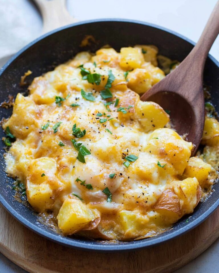 Cheesy Potato Egg Scramble Recipe