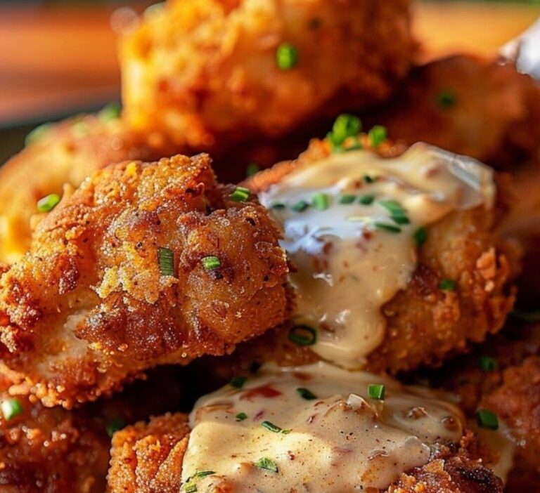 Chicken Fried Steak Bites With Creamy Gravy Recipe