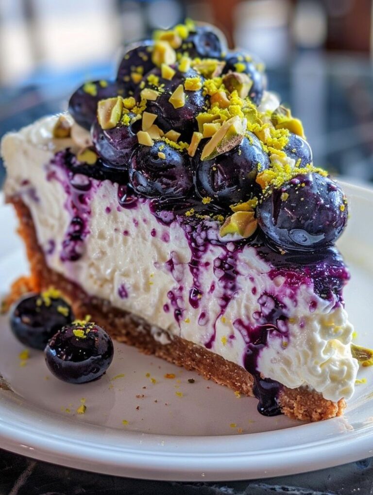 Luscious Lemon-Lime Blueberry Pistachio Cheesecake Recipe